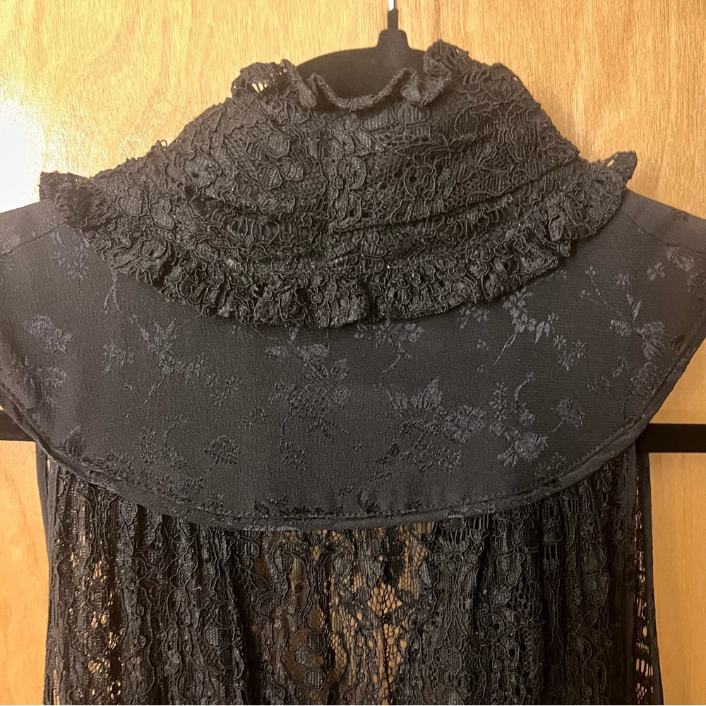Rare Mayle Black Lace High-Neck Maxi Dress Sz 4 Pristine early 2001 - Picture 5 of 14